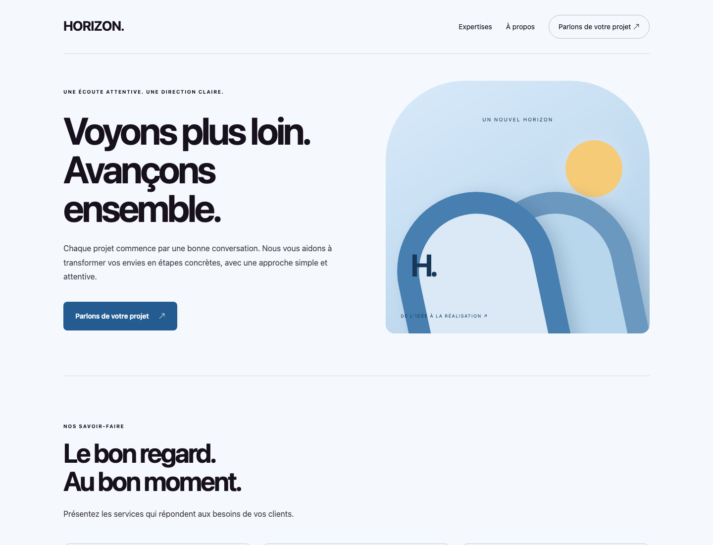 Aperçu du modèle Horizon