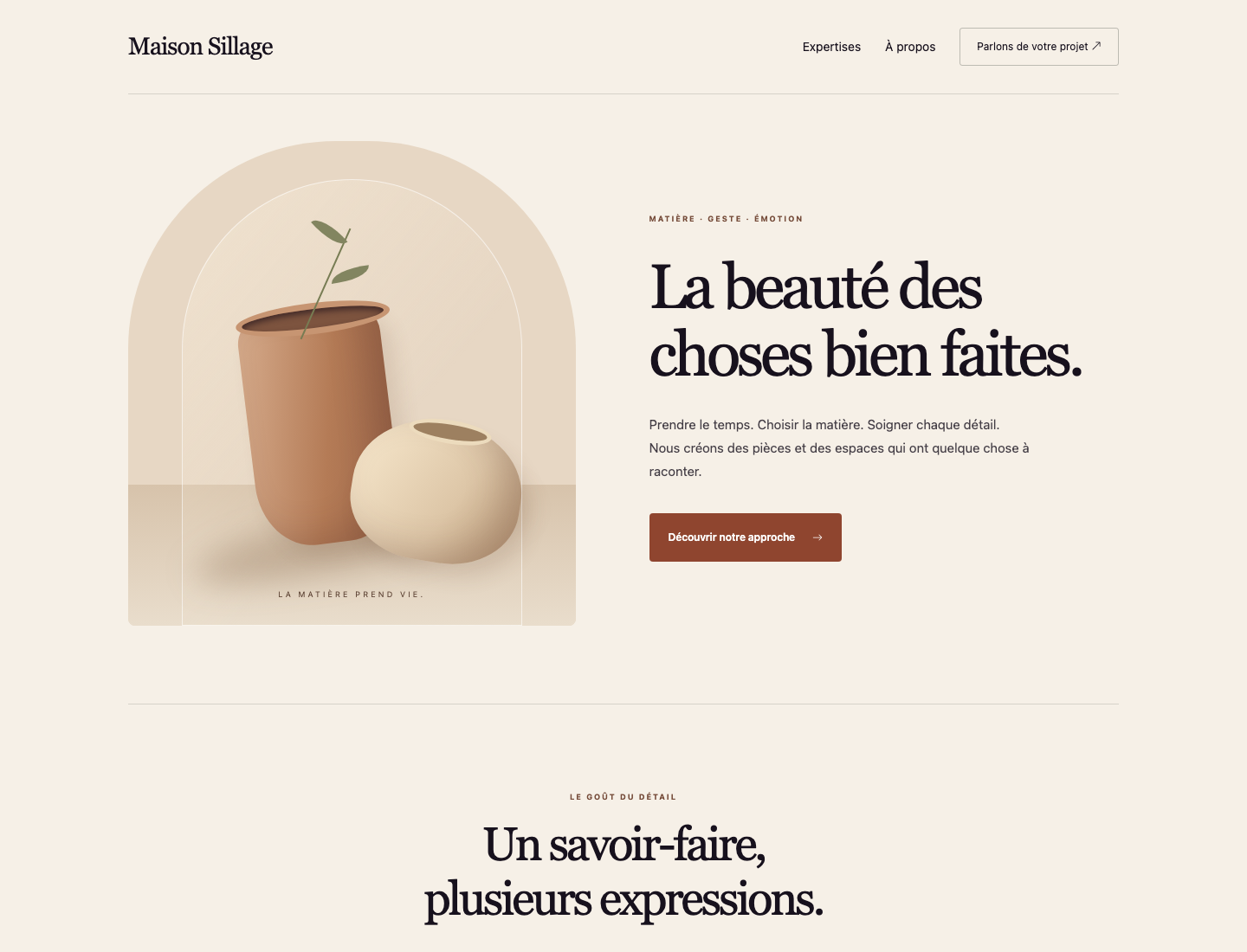 Aperçu du modèle Maison Sillage